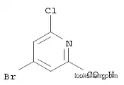 Molecular Structure of 1060805-66-4 (4-bromo-6-chloropicolinic acid)